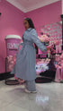 LIGHT BLUE, leather imitation trench "POWER" FL08